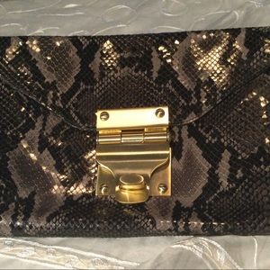 Alexis Hudson Snakeskin Clutch Gorgeous Latch